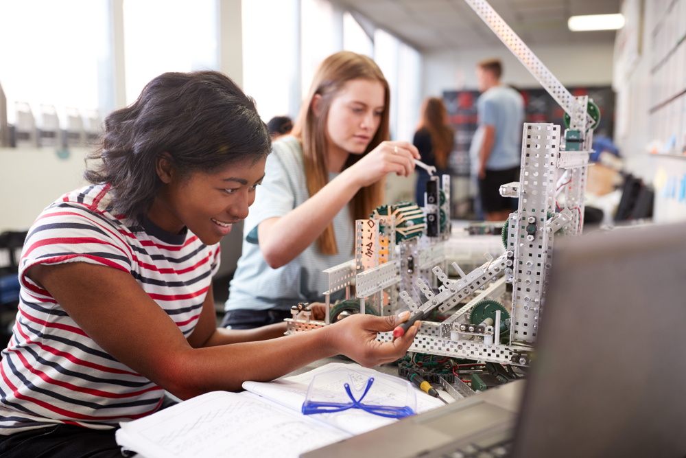 female engineering students